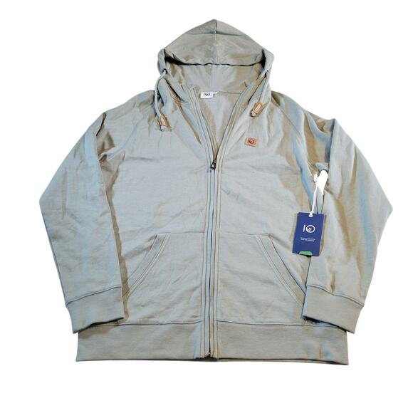 Tentree Men's Sea Grass Green Full Zip Hoodie Sustainable Medium NWT - Picture 1 of 14